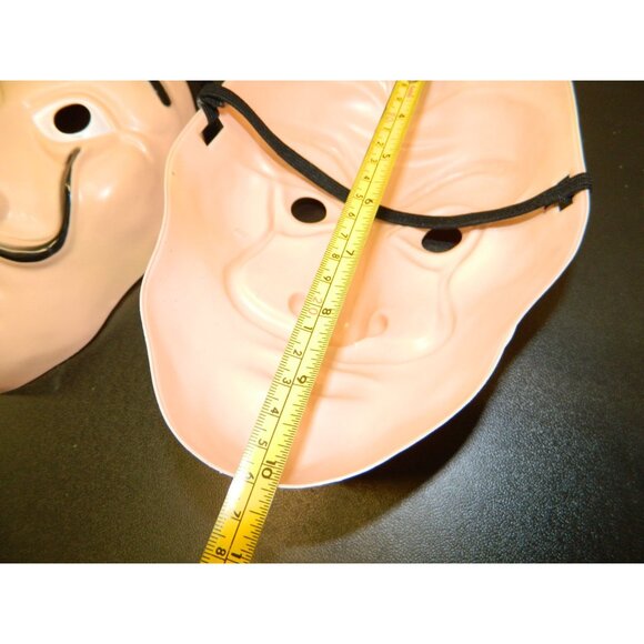 Salvador Dali Style Plastic Face Masks Costume Cosplay Money Heist Set Of 4 - Picture 5 of 10